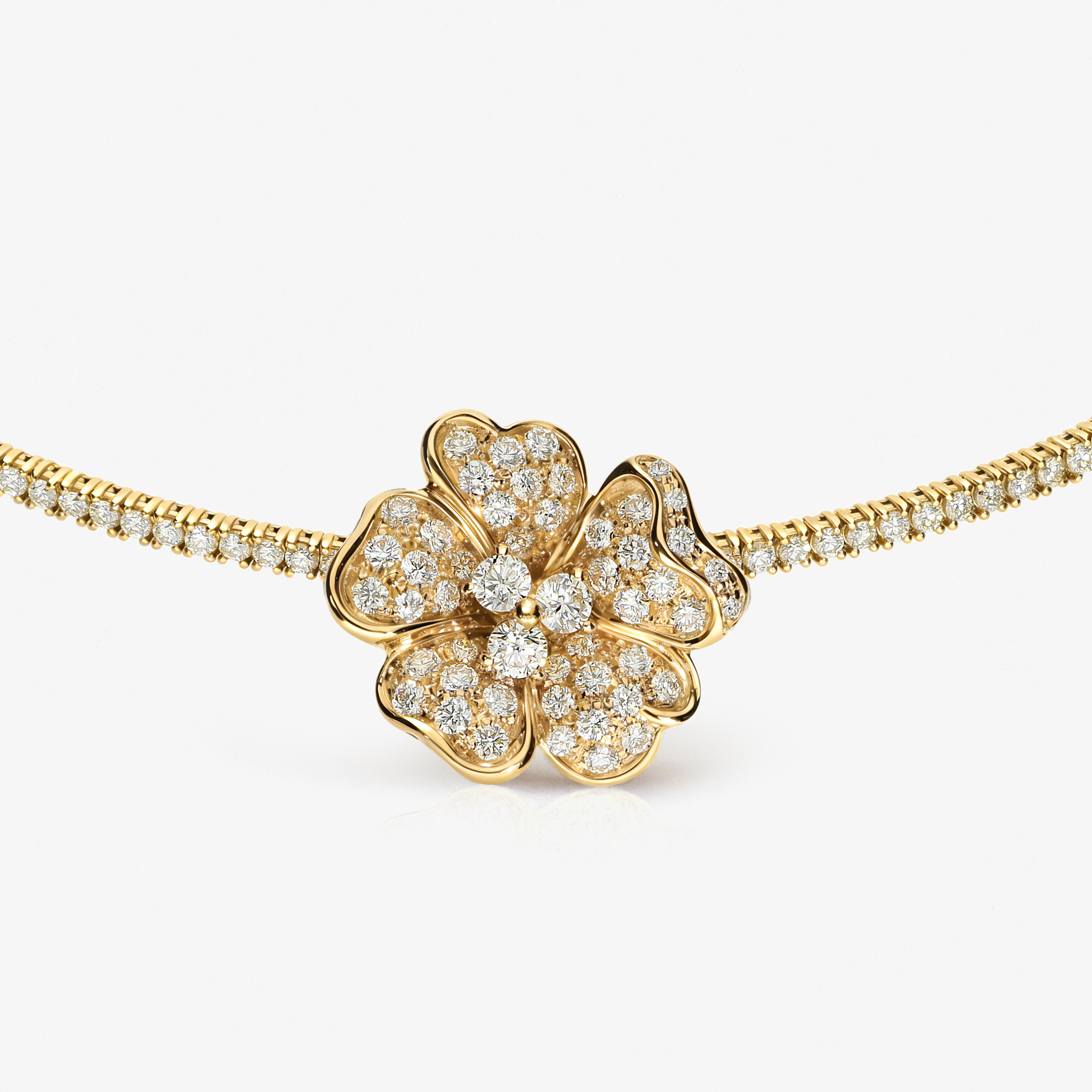 chocker Flora oro giallo