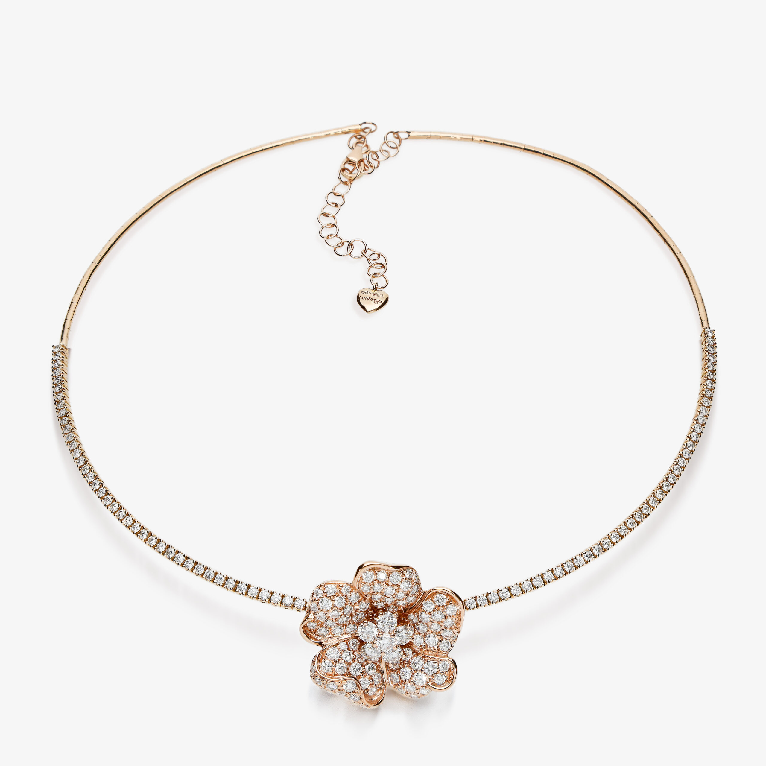 chocker Flora rosa grande