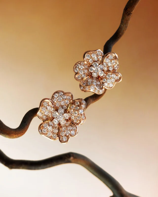 Flora doesn't copy nature — it reinterprets it.
Every petal is a surface of diamonds catching light from every angle — a flower that knows no seasons, in rose gold and diamond pavé.

Collezione Flora 17480DG-17350D-28999D